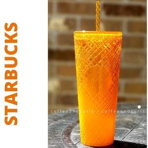 LAST🥭Starbucks Mango Jeweled Ombre Cold Cup Tumbler 24oz Venti NWT